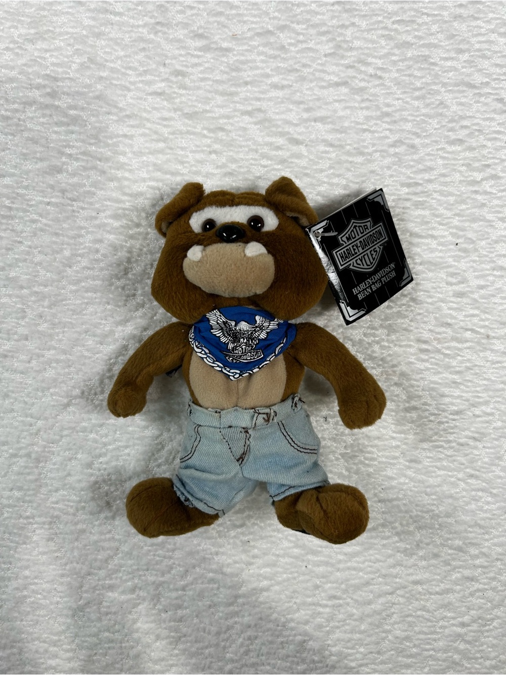 Harley-Davidson Spike Bulldog Bean Bag Plush 1998 NWT Vintage Collectible Toy